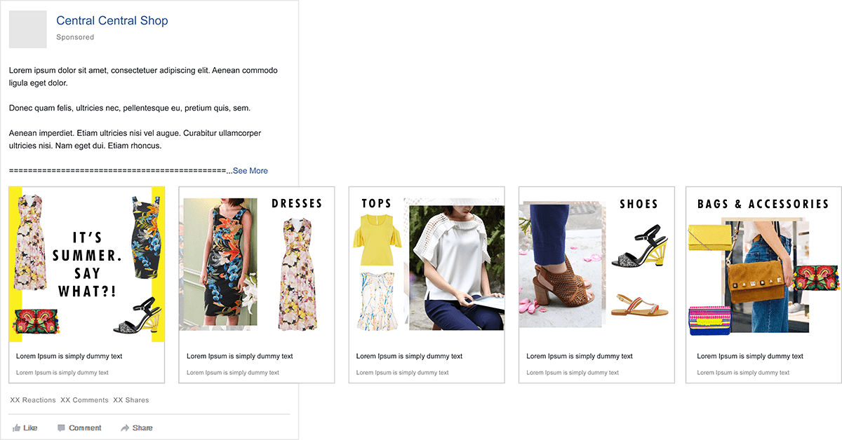 It's Summer. Say What? Facebook Carousel